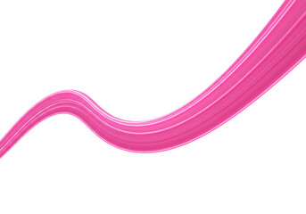 Bright pink slime dripping and stretching in a playful wave motion isolated on transparent background