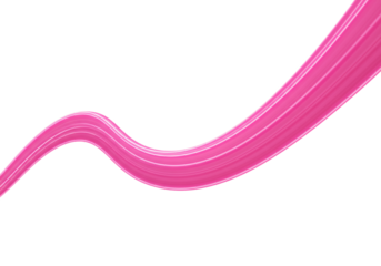 Bright pink slime dripping and stretching in a playful wave motion isolated on transparent background