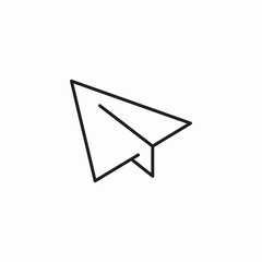 paper airplane send icon sign vector