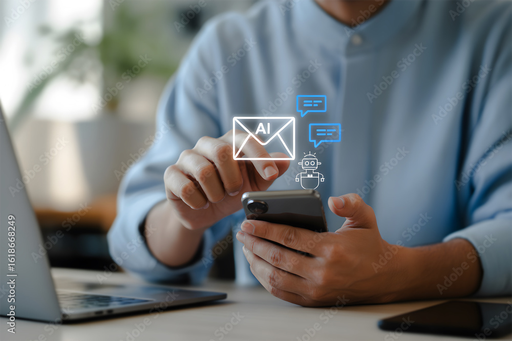 Poster ai-powered chatbot for automated customer service and email communication.