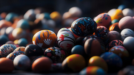 Colorful Decorated Easter Eggs