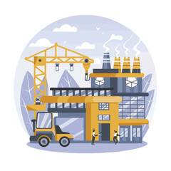 Fototapeta premium illustrations vector construction industry building machine 