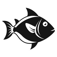 Solid color Triggerfish animal vector design
