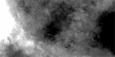 Abstract grunge effect with black and white smoke clouds in a dark night sky