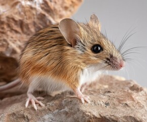 Obraz premium Egyptian spiny mouse, Acomys dimidiatus, in the wild