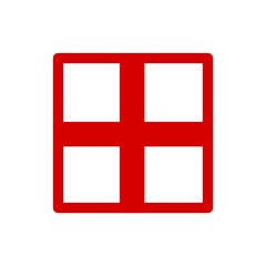 Obraz premium Plus sign isolated on white background 