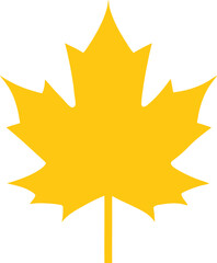 Red maple leaf silhouette vector graphic