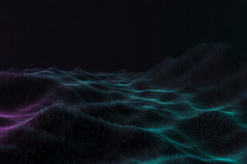 Digital Landscape Waves abstract background