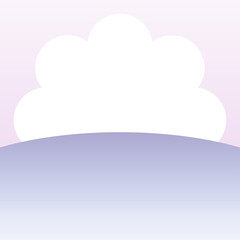 正方形背景　手描き素材　薄いピンクと紫の丸みのある明るい雰囲気　抽象背景イラスト