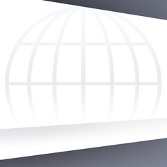 正方形背景　手描き素材　シンプルなベクター風のワールドグローバルな雰囲気のカット　抽象背景イラスト