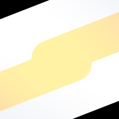 正方形背景　手描き素材　シンプルなベクター風の黄色いねじれた線と斜めのカット　抽象背景イラスト