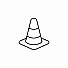 cone road barrier icon sign vector