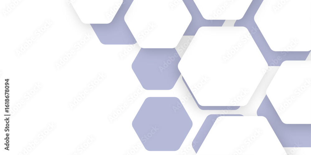 Poster background with hexagons . abstract background with lines . futuristic honeycomb hexagon white backg