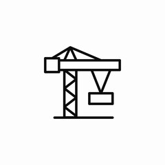 crane lifting icon sign vector