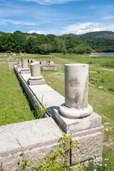 A Row of Columns at an Ancient Archaeological Site. Concept The order and structure of the past.
