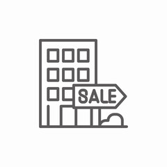 apartment for sale icon sign vector