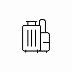 luggage travel icon sign vector