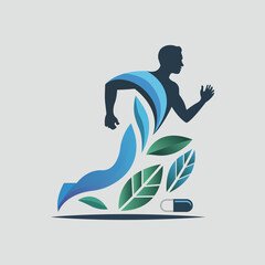 Runner with Natural Supplements  Health Performance and Wellness