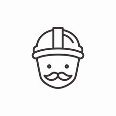 construction worker builder icon sign vector