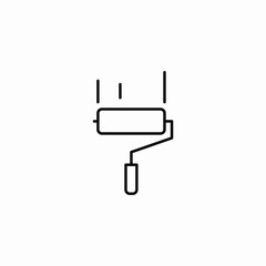 wall roller painter icon sign vector