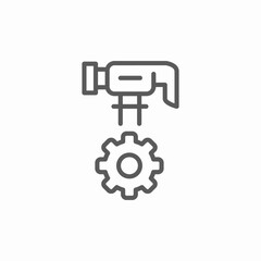 drill settings icon sign vector