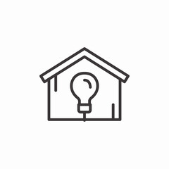 home light bulb icon sign vector
