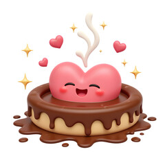 Valentine Relaxation with Heart and Marshmallows