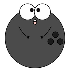 Bowling ball  sport theme cute mascot cartoon for back to school