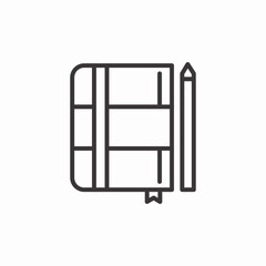 notebook pencil icon sign vector