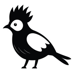 Solid color Tufted Coquette animal vector design