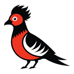 Solid color Tufted Coquette animal vector design