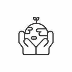 save the soil icon sign vector