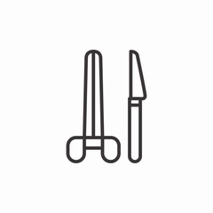 Obraz premium surgery tools icon sign vector