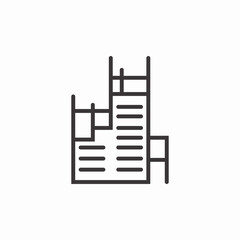 urban building icon sign vector