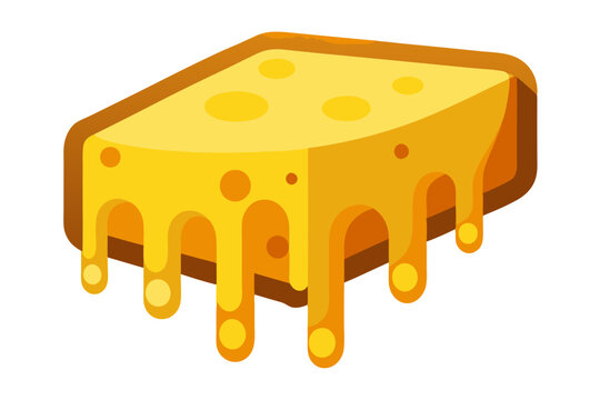 yellow cheese melting down, food graphic clip art preview