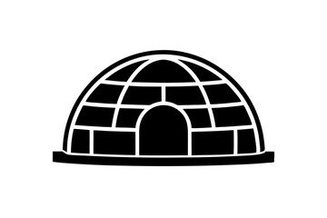 Fototapeta premium Igloo Icon Vector Illustration in Winter Theme Design
