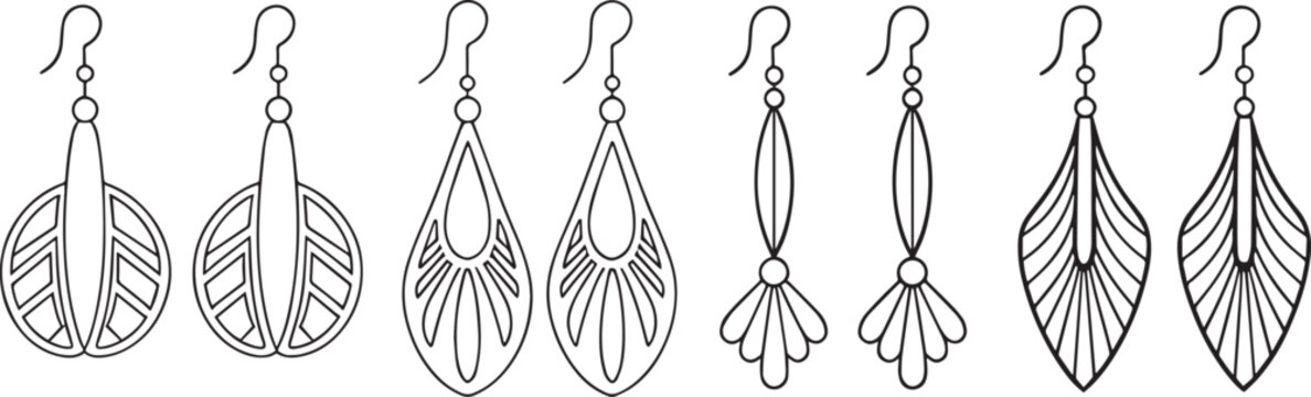 Ornate dangling earrings collection jewelry dangle