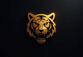 tiger head on black logo