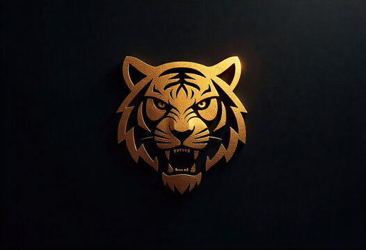 tiger head on black logo