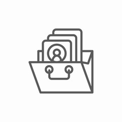 files profiles icon sign vector