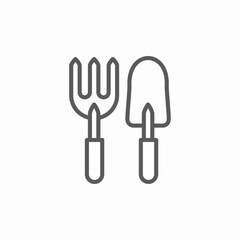 gardening tools icon sign vector