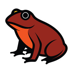 Solid color Wood Frog animal vector design