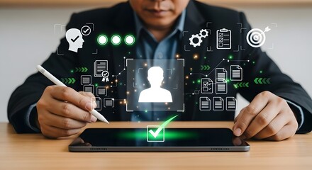 Human resources management system for employee evaluation and performance review automation software