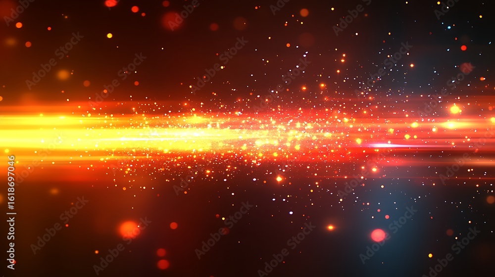 Poster dynamic abstract design with fiery energy.