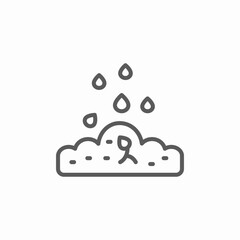 raining seed icon sign vector