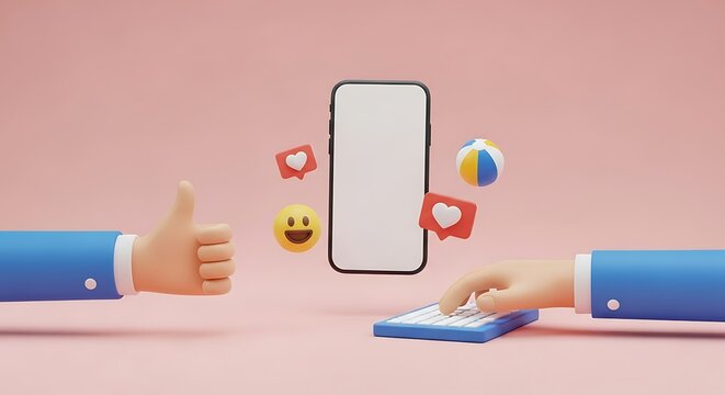 Engaging Social Media Scene with Smartphone Emoji Likes and Keyboard for Content Creation and Online Interaction in a Digital World - Powered by Adobe