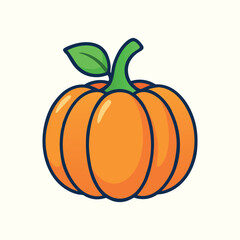 Pumpkin Vector Illustration Fall Vegetable Design