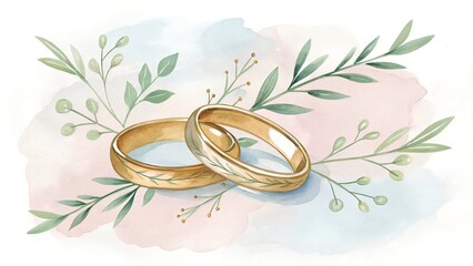 wedding rings isolated and rings decorated delicate