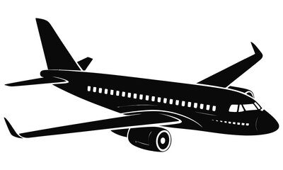 airplane on a white background