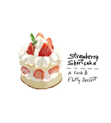 strawberry shotcake drawn for templates.